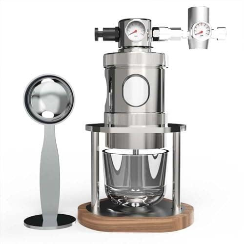 XHEILZOP Cafetera Espresso Manual Neumática, Máquina de Café Portátil con Manómetro 1-16 Bar, Cafetera de Viaje Profesional de Acero Inoxidable para Camping, Casa y Exterior, Sin Electricidad(58mm)
