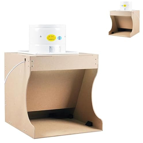 Cabine de pulvérisation portable pour aérographe avec lumières LED et ventilateur d'échappement pour modélisme, peinture et loisirs créatifs