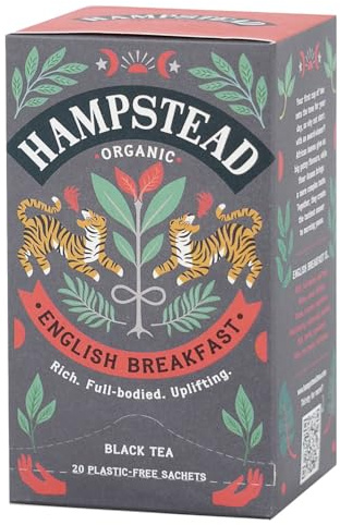 HAMPSTEAD TEA English Breakfast Tea Sachets 20 Bag, 0.02 Pound