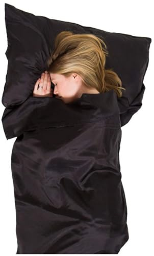 Lifeventure Silk Ultimate Sleeping Bag Liner Lightweight Travel and Camping Sheet To Use Alone or To Add Warmth To Sleeping Bag with Polygiene® Odour Control - Mummy Shaped
