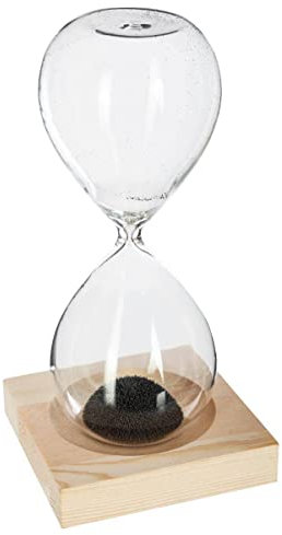 Atmosphera - Sablier Chic - pin et Verre - H15 cm