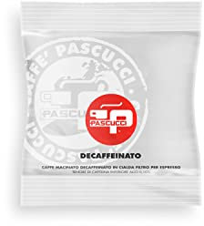 Caffè Pascucci | Cialde Caffè Carta Compostabili E Compatibili Su Ogni Macchinetta Per Cialde Confezione 100 Pezzi Miscela Decaffeinato Tostatura Scura