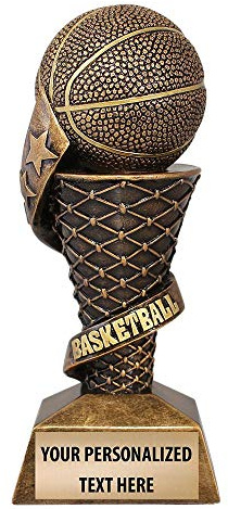Crown Awards Basketball Trophy | 7 3/4 Elite Basketball Team Trophies Custom | Free Engraving Included Prime