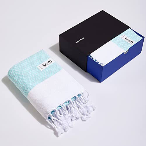 Luum® Serviette de hammam pour femme et homme,XXL,En coton,Serviette de sauna,Serviette de bain,Serviette de plage,Serviette de voyage,Sac cadeau