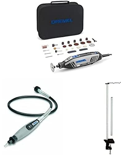 Dremel 4250 Rotary Tool 175 W, Multitool Kit with 35 Accessories, Dremel Flex-Shaft (225) and Dremel Rotary Tool Holder (2222) with Adjustable Height