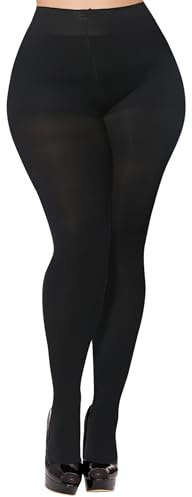 Buauty 80D Black Tights for Women,Opaque Tights Soft, High Waist Soft Nylon Pantyhose