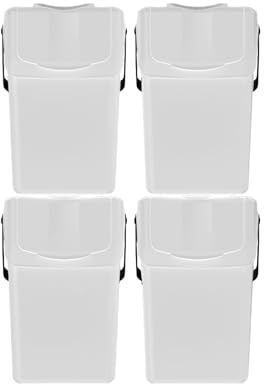Keden Set med 4 SORTIBOX papperskorgar för återvinning, bruten vit, volym 4 x 25 L