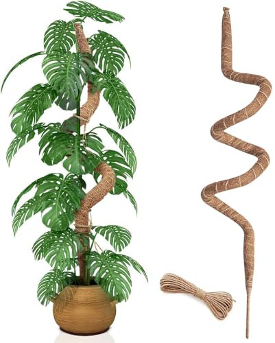 150 cm Palo di Muschio Pieghevole per Monstera e Piante Rampicanti - Supporto per Piante da Interno e Giardino con Struttura Resistente