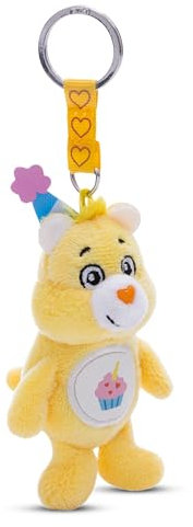 NICI Porte-clés Bisounours ours Anniversaire 10cm - Peluche pendentif pour enfants et adultes, Avec anneau pour porte-clés, trousseau et porte-clés - 61384, Geburtstagsbärchi