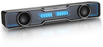 Edifier QS30 Multimedia Soundbar mit Dynamischer Beleuchtung, Bluetooth V5.4, Verstärktem Bass, Mehreren Soundeffekten für Desktop/PC/Laptop- Schwarz