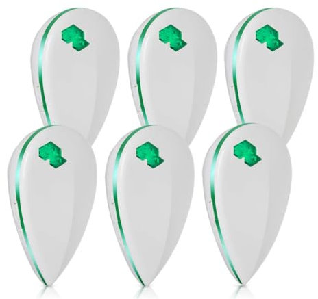 Mofboz Répulsif Ultrasons Moustique 6 Pack Anti Moustique Intérieur Répulsif Électronique Insectes Repulsif Ultrason Souris pour Rongeurs, Moustiques, Cafards, Araignées,Mouches