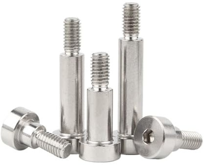 Bullone con testa esagonale in acciaio inossidabile 304 A2, vite con spallamento, vite di fissaggio M2 M2,5 M3 M4 M5 M6 M8 M10 M12(25mm,D5x M4 (5pcs))