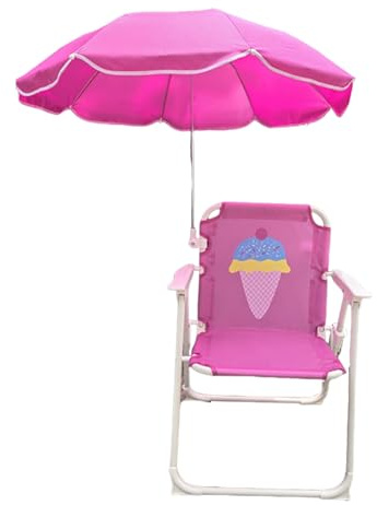 Sedia portatile per bambini all'aperto – Sedile pieghevole leggero parasole, telaio robusto tessuto resistente alle intemperie | Confortevole piscina da giardino picnic viaggi prati posti a sedere