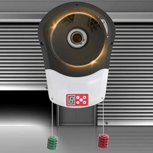 Apriporta per garage con telecomando, apriporta automatico a rullo per garage, 2 telecomandi, LED, forza di sollevamento 800N, 100 W, 4,5 m