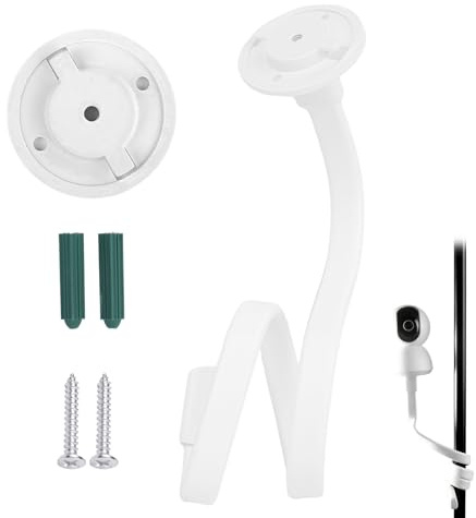 Soporte Flexible para Monitor de Bebé, Soporte Camara Vigilancia Bebe, Soporte Vigilabebes, Bebé Camara Soporte, Compatible Para cabezales de tornillo de 1/4 pulgadas, Instalación Fácil y Segura