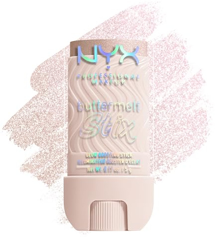 NYX Professional Makeup Buttermelt Glaze Stix, Illuminante in Stick, Fino a 8 ore di tenuta, Per Viso e Corpo, Punta di Precisione, Con Burro di Cocco e Capuaçu, Shade: Big Melt Energy, 5 g