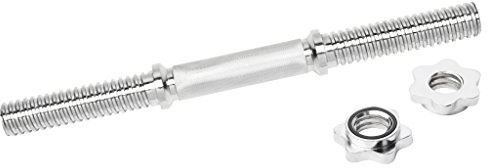 Bad Company Chrom Kurzhantelstange inkl. Sternverschlüssen 30/31 mm I 1 Stück - 40 cm