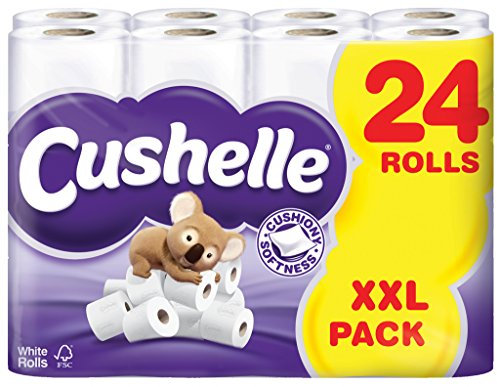 Cushelle Original Toilet Tissue, 16 Longer Lasting Rolls, 16 Equals 24 Regular Rolls