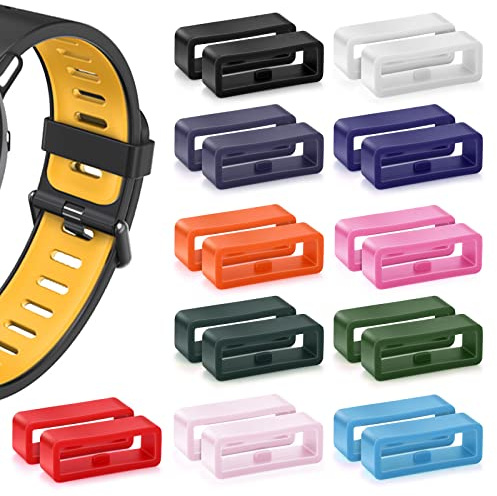 Molain Reemplazo de goma Correa de reloj Bucles, Soporte de correa de reloj de silicona, Correa de reloj Keeper, Bucle de retención de banda de reloj inteligente, Anillos de sujeción de reloj