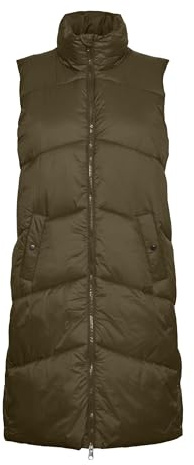 VERO MODA s Chaleco para Mujer., Verde Oscuro, L