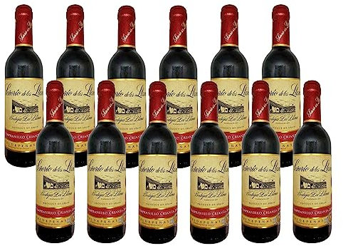 Deliex delicias de Extremadura. 12 Botellas pequeñas de vino Señorio de los Llanos crianza 37,5 cl. Vinos para Detalles invitados en Bodas (12)