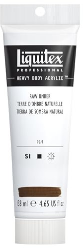 Liquitex Professional Heavy Body Acryl - Umbra Natur, 138ml, Acrylfarbe in Künstlerpigmente, lichtecht, mittlere Viskosität, Achivqualität, seidenglänzender Finish