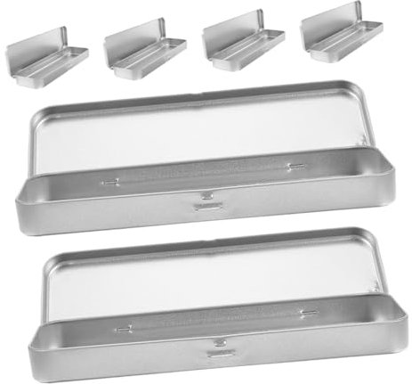 Operitacx 6pcs Stationery Storage Box Metal Pencil Case Tinplate Portable Pencil Boxes for School Office