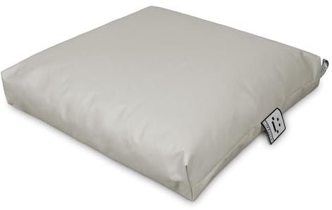 HAPPERS Cojín Suelo o Palets Multiusos Exterior Polipiel Gris Claro 60x80cm