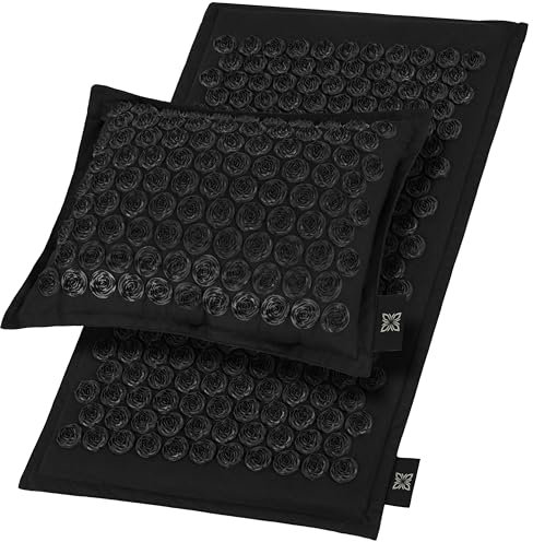 OMNANA® CACTUSX™ Akupressurmatte mit Kissen – Kokosfaserfüllung & Leinen-Bezug – Nachhaltige Massage Matte zur Entspannung & Durchblutungsförderung – Yoga Nagelmatte für Stressabbau & Rückenschmerzen