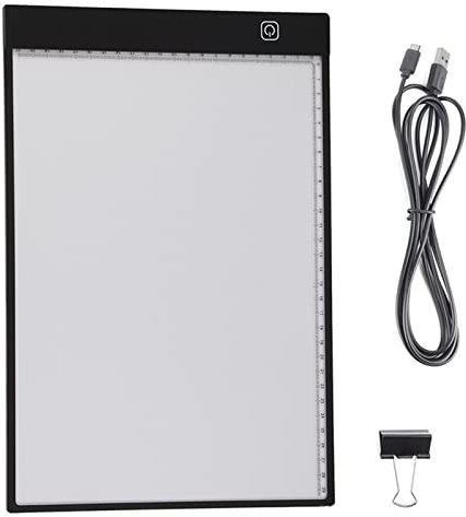 Lavagna Artistica LED A4 Tappetino Luminoso Tappetino da Tavolo Luminoso Piastre Luminose Dimmerabili Tavolo da Disegno a Mano a LED Dimmerabile in 3 modalità Tipo Separato