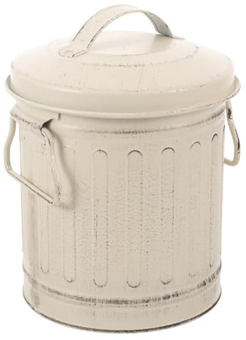 Garneck Secchio Per Cenere in Metallo Con Coperchio Grande Capacità Per Stoccaggio Di Cenere e Design Vintage Pratico e Sicuro