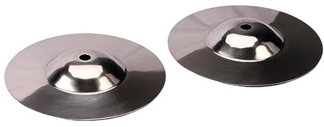 GOOHOCHY 2 Stück Metall Crashbecken Silber Schlaginstrumentzubehör Mit Hoher Schlagfestigkeit Lernbecken Für Anfänger Und Schüler