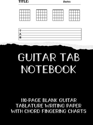 GUITAR TAB NOTEBOOK (Pocket Size): HARD COVER - Blank Tablature & Chord Book for Guitar Manuscripts, with Chord Boxes & 6 Line Tabs, A5 Format, 110 ... Students, Teachers, Guitarists & Songwriters