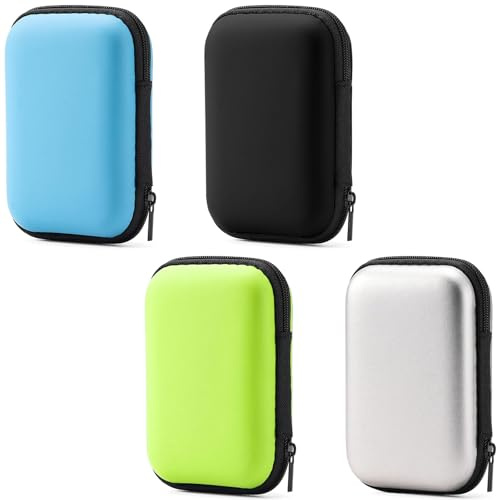 FAYAHAR 4 Pezzi Porta Carte da Gioco, Portatile Borsa per Carte UNO Flip, Umidità Custodia per Cartes da Gioco, Custodia per Cavi, Impermeabile e Resistente, per Cartes, Cuffie Bluetooth (Stile 1)