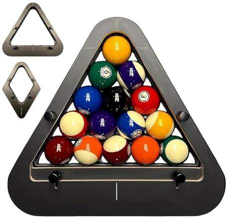 YSINOBEAR Precision-Engineered Professional Billiard Rack,8/9-Ball Pro Precision Billiard Rack, Machined Aluminium Pool Triangle For Consistent Tight Racking, Pool Table Accessory (8-BALL PRO)