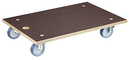 Wagner Transportstöd MM 1146 I 78 x 49 x 15 cm – lastkapacitet 500 kg – multiplex – för tunga lådor, enheter och möbler I infällt grepp I halkfri yta I FSC®-certifierad – 20114601