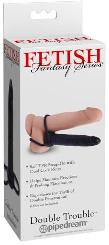 Pipedream Fetish Fantasy Series Double Trouble, Black, 14,4 cm