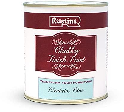RUSTINS Chalky Finish Paint Blenheim Blue 250ml