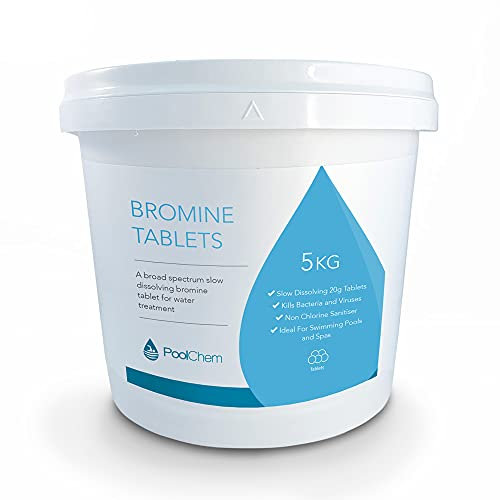 PoolChem - Bromine Tablets 5kg (20g Tablets) - Bromine Tablets for hot tub water, swimming pool & swim spa's chemicals