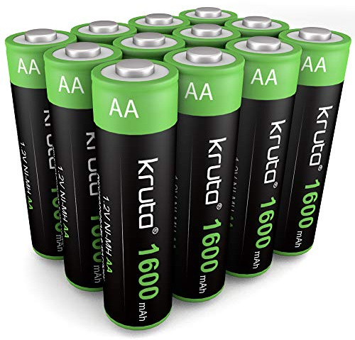 Solar Lights Batteries AA 1600mah High Capacity 1.2V Ni-MH Rechargeable AA Solar Battery for Outdoor Solar Lights, Battery String Lights, TV Remotes, Wireless Mouses, Radio, Flashlight