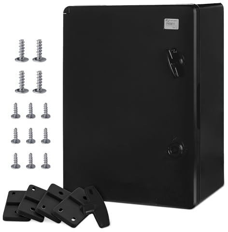 BOXEXPERT® Verteilerkasten außen wasserdicht [ABS Kunststoff IP65 Gehäuse] schwarz (Serie Fleet) 400x300x170mm | Schaltschrank außen | Wandschrank | Industriegehäuse | Leergehäuse