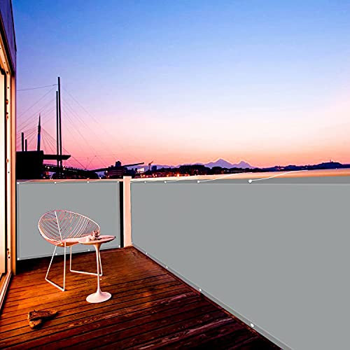 Goodming Balcony Privacy Screen, 105 x 500 cm, Balcony Cladding, Privacy Screen, Slightly Transparent Wind, for Balcony, Garden, Patio, Yard, UV Protection, Wind Protection, Sun Protection