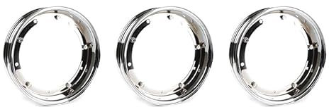 Streetparts24 3X Chrom Felge 2.10-10 passend für: Paggio Ape 50 TM - Neuer Felgensatz 3,00/3,50-10 Zoll in Chrom