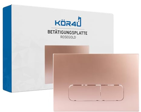 kör4u Betätigungsplatte für Geberit Spülkasten Sigma UP300, UP320 und Delta UP100, abgerundete Taster (rose gold)