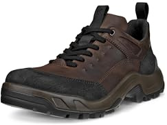 ECCO Men's Offroad Waterproof Lace Up Hiking Shoe, Black Nubuck/Mocha Oil Nubuck