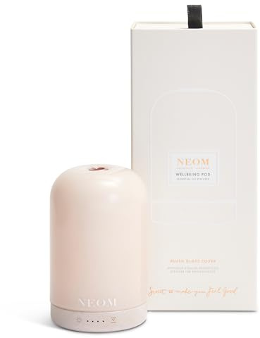 NEOM Wellbeing Pod in Blush | Premium Ultrasonic Essential Oil Diffuser | Ceramic Cover, LED Light & Timer | Aromatherapy Diffuser | Home Fragrance | Gift