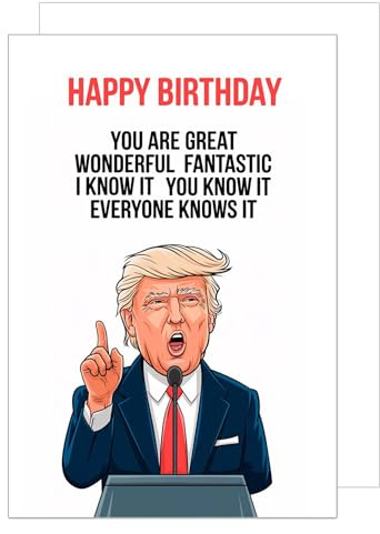 Edition Seidel Premium födelsedagskort med kuvert. Gratulationskort gratulationskort gratulationskort födelsedag grattis på födelsedagen man kvinna Trump humor (G3724 SW025)