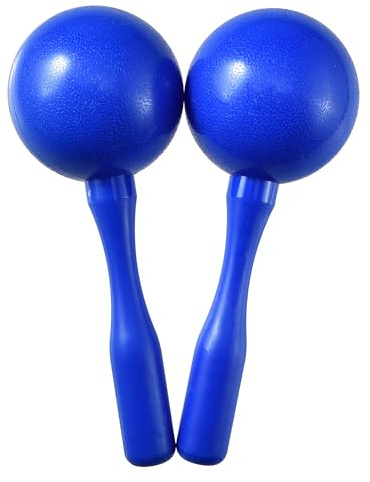 HILAZA Loud Maracas for Kids Adults, 8 Inch, Set of 2, Blue