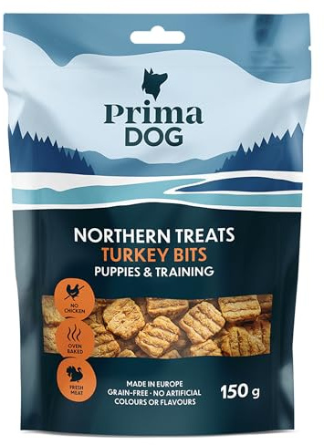 PrimaDog – Northern Treats godis för hundar, kalkon, 150 g | Monoprotein (88 % färsk kalkon), spannmålsfri, utan konstgjorda färger och aromer, perfekt för träning och belöning