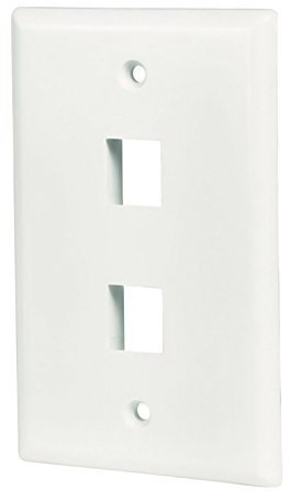 axGear RJ45 Face Plate Wall Socket Cat6 Cat5e Ethernet Single Gang 2 Port